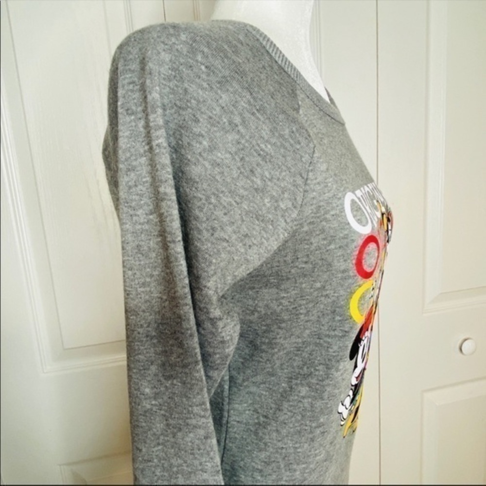 DISNEY Medium Gray Sweatshirt Top NWT - Picture 6 of 10